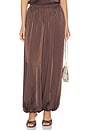 view 1 of 6 Nikola Satin Balloon Pant in Dark Chocolate