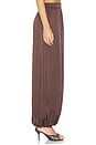 view 3 of 6 Nikola Satin Balloon Pant in Dark Chocolate