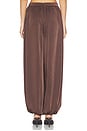 view 4 of 6 Nikola Satin Balloon Pant in Dark Chocolate