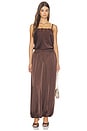 view 5 of 6 Nikola Satin Balloon Pant in Dark Chocolate