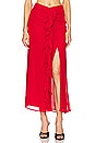 view 1 of 5 Akasha Midi Skirt in Deep Red