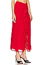 view 3 of 5 Akasha Midi Skirt in Deep Red