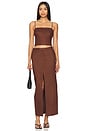 view 4 of 4 x REVOLVE Sita Maxi Skirt in Chocolate Brown