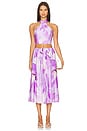 view 4 of 4 Leia Midi Skirt in Lavender Floral