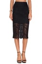 view 1 of 4 Sienna Lace Midi Skirt in Black