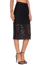 view 2 of 4 Sienna Lace Midi Skirt in Black