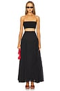 view 5 of 6 Amorette Cotton Maxi Skirt in Black