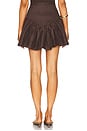 view 4 of 6 Amorette Linen Mini Skirt in Chocolate