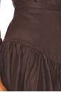 view 6 of 6 Amorette Linen Mini Skirt in Chocolate