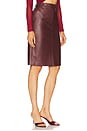 view 2 of 6 Phenix Faux Leather Skirt in Burgundy