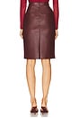view 4 of 6 Phenix Faux Leather Skirt in Burgundy