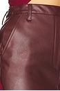 view 6 of 6 Phenix Faux Leather Skirt in Burgundy