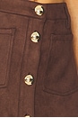 view 6 of 6 Lorenzo Vegan Suede Skirt in Chocolate