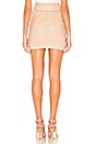view 3 of 4 Mini Leather Skirt in Nude