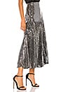 view 2 of 5 Pleated Sequin Skirt in Gunmetal