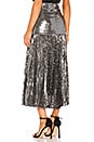 view 3 of 5 Pleated Sequin Skirt in Gunmetal