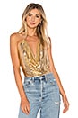 view 1 of 4 Ziggy Mesh Halter Top in Gold