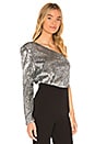view 2 of 5 Sequined Top in Silver