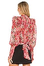 view 3 of 4 Remi Floral Blouse in Pink Gardenia