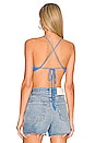 view 3 of 4 Knitted Halter Top in Cobalt