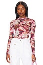 view 1 of 4 Lea Mesh Top in Tie Dye