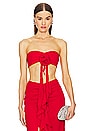 view 1 of 4 Akasha Crop Top in Deep Red