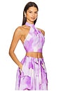 view 2 of 4 Alora Halter Top in Lavender Floral