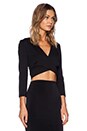view 2 of 3 Criss Cross Crop Top in Black