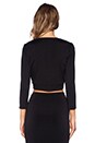 view 3 of 3 Criss Cross Crop Top in Black