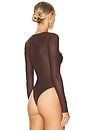 view 4 of 5 Carter Mesh Bodysuit in Chocolate