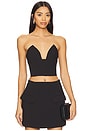 view 1 of 4 Delphi Strapless Crop Top in Black