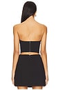view 3 of 4 Delphi Strapless Crop Top in Black