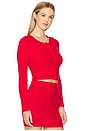 view 3 of 5 Sarita Knit Top in Deep Red