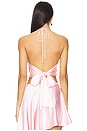 view 3 of 4 Andreama Satin Halter Top in Petal Pink