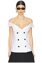 view 1 of 4 Eliora Button Front Top in Orchid Wht