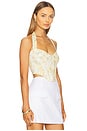 view 2 of 5 Pollie Halter Corset Top in Yellow Floral