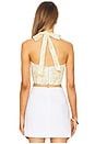 view 3 of 5 Pollie Halter Corset Top in Yellow Floral