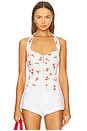 view 1 of 4 Rixton Printed Halter Top in Summer White Floral