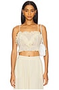 view 1 of 4 Alira Frill Detail Crop Top in Soft Beige