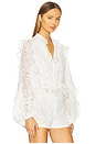 view 2 of 5 BLUSA BORDADA CON VOLANTES in Orchid White
