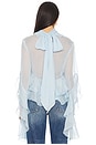 view 3 of 4 Anyssa Ruffle Blouse in Soft Blue