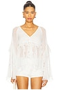 view 1 of 4 Rosalo Ruffle Blouse in Orchid White