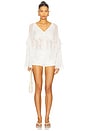 view 4 of 4 Rosalo Ruffle Blouse in Orchid White