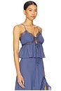 view 2 of 4 Amari Lace Detail Cami in Dusty Blue