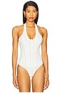 view 2 of 5 Trey Halter Neck Bodysuit in Orchid White