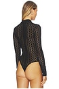view 4 of 5 Vezza Floral Mesh Bodysuit in Black