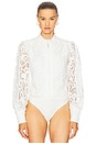 view 2 of 5 Remy Lace Bodysuit in Orchid White
