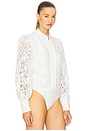 view 3 of 5 Remy Lace Bodysuit in Orchid White