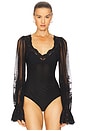 view 2 of 5 Bruna Lace Detail Bodysuit in Black
