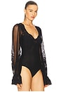 view 3 of 5 Bruna Lace Detail Bodysuit in Black